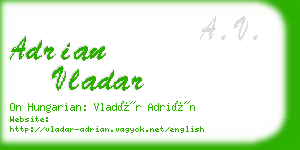 adrian vladar business card